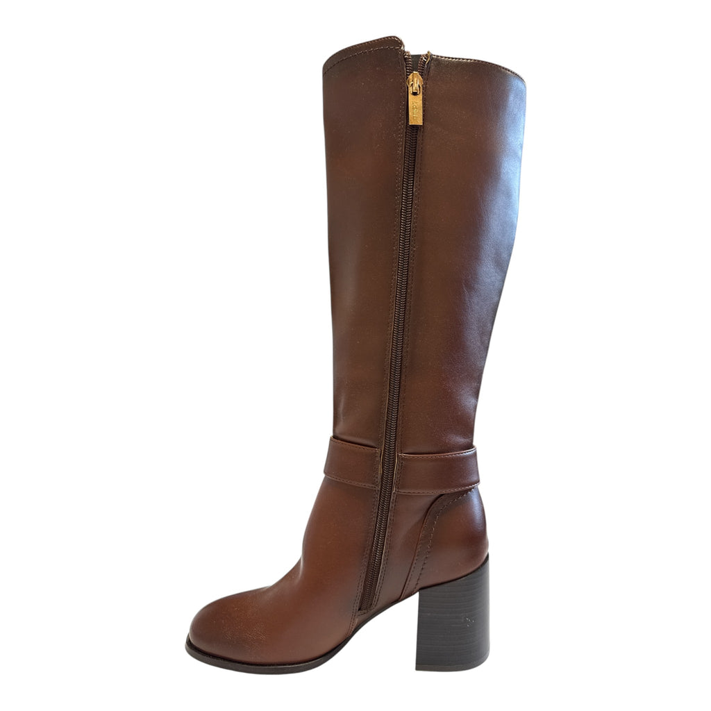 Lotus Storm Tan Heeled Knee-High Boots