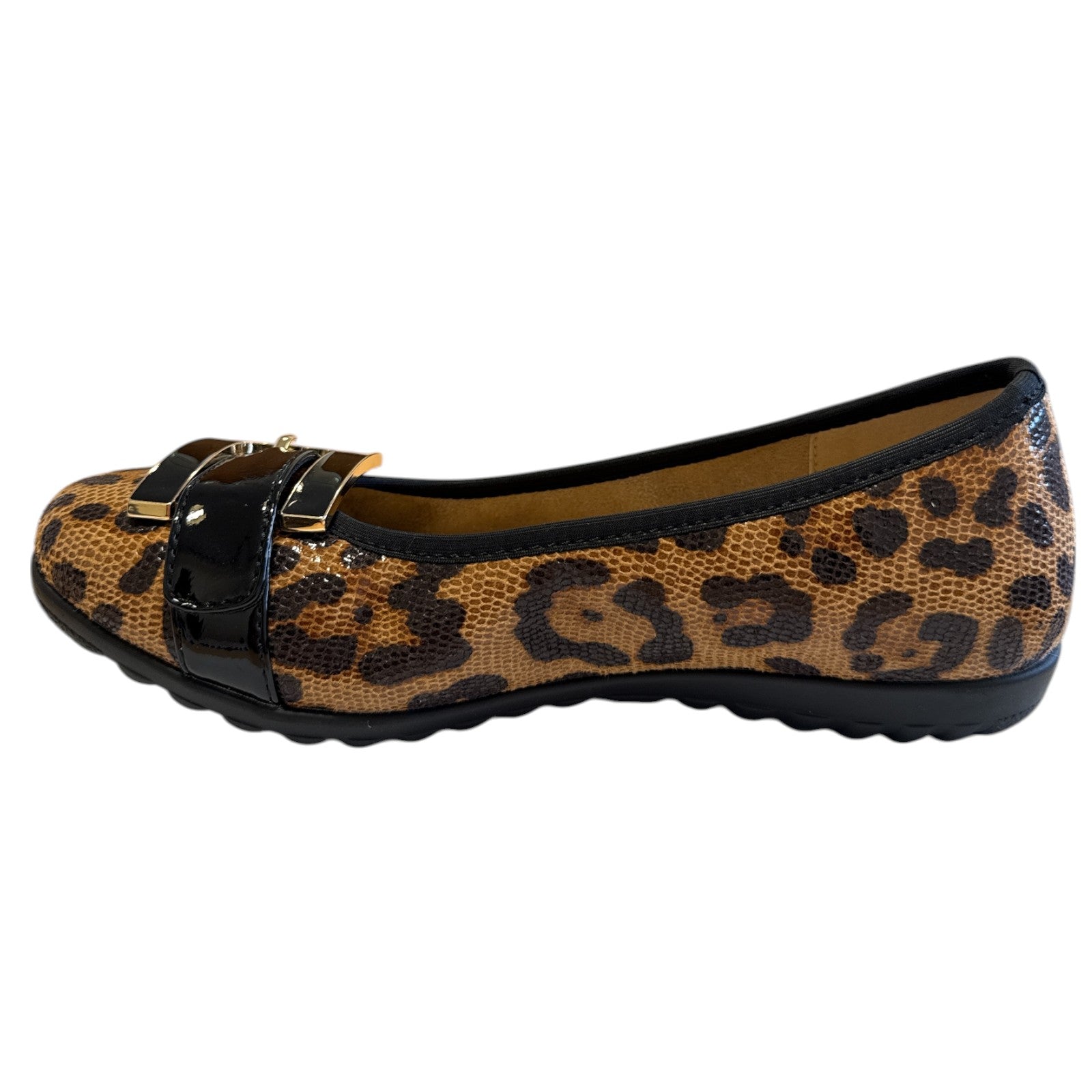 Lotus Tandy Leopard Print Ballerina Pumps