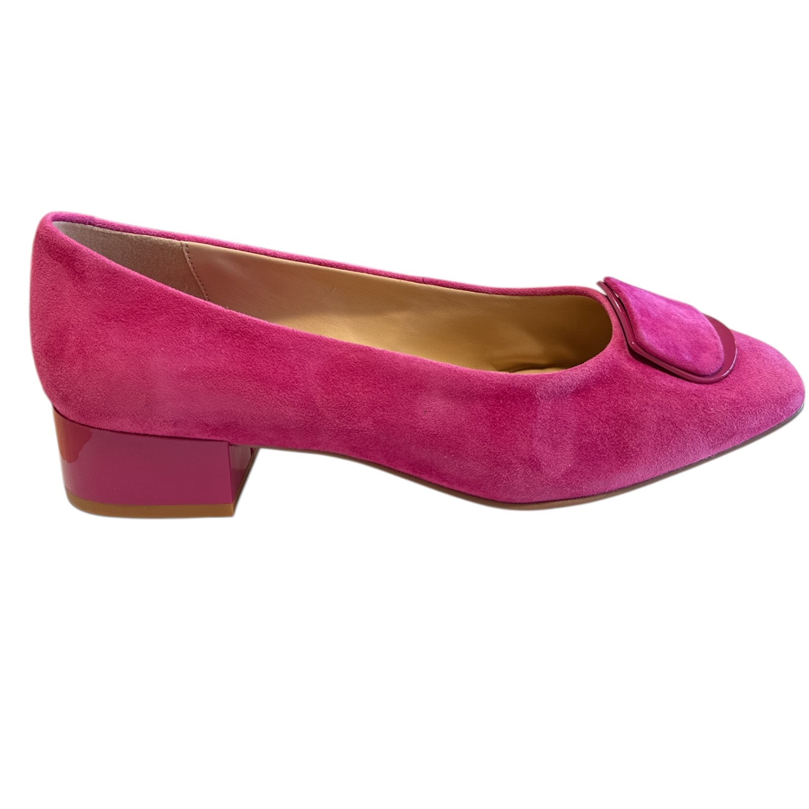 Lotus Valentina Pink Block Heel Court Shoes