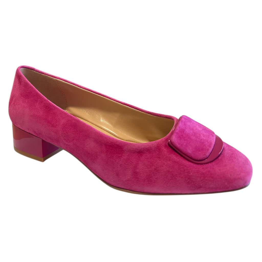 Lotus Valentina Pink Block Heel Court Shoes