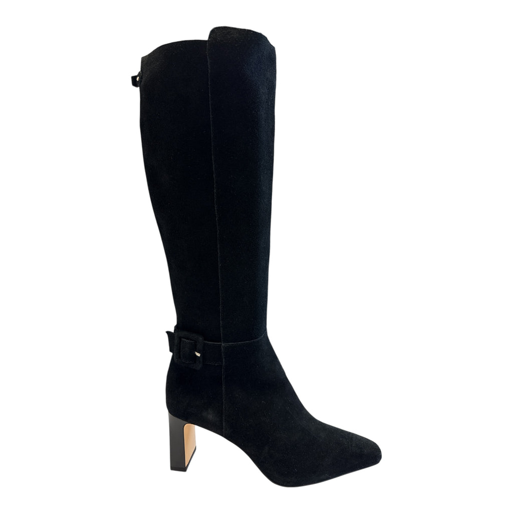 Lotus Wendy Black Suede Knee-High Boots