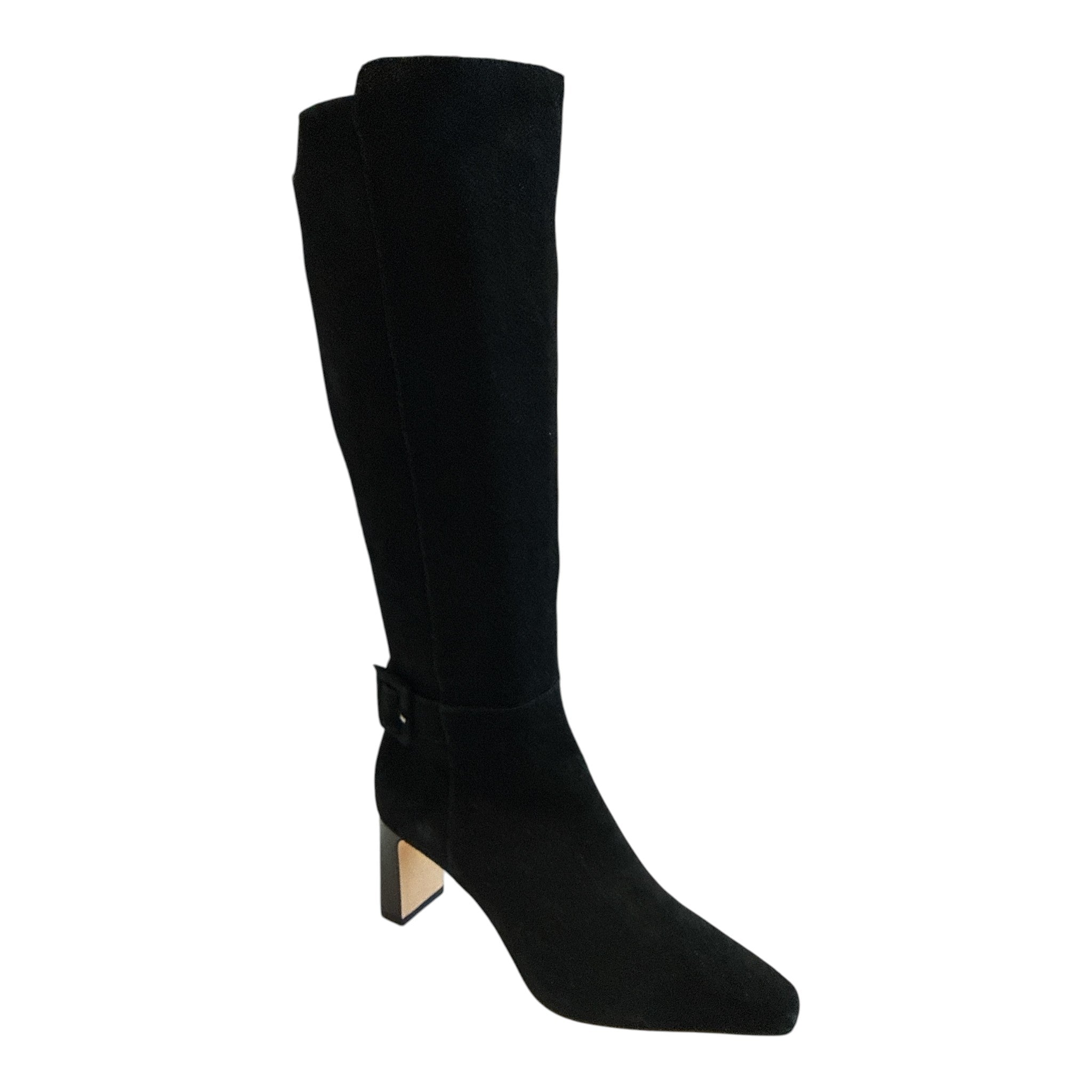 Lotus Wendy Black Suede Knee-High Boots