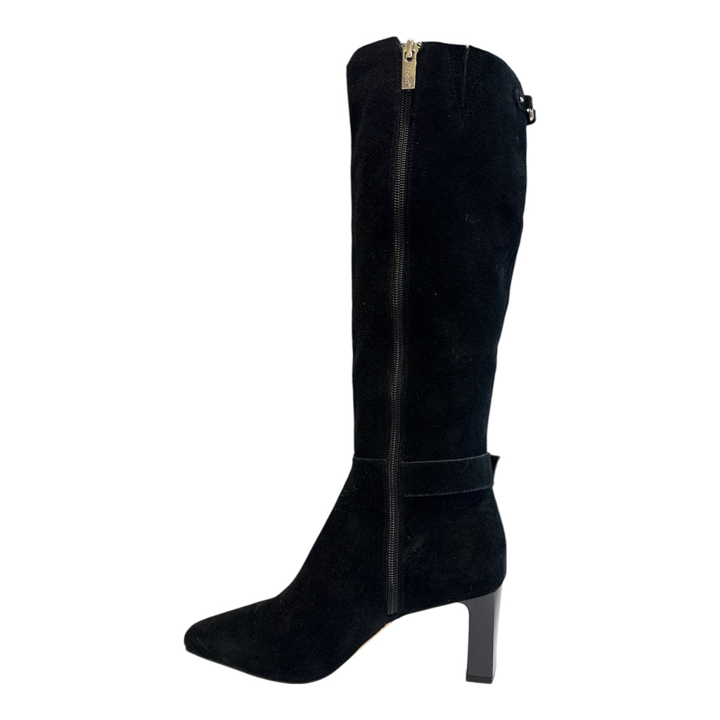 Lotus Wendy Black Suede Knee-High Boots