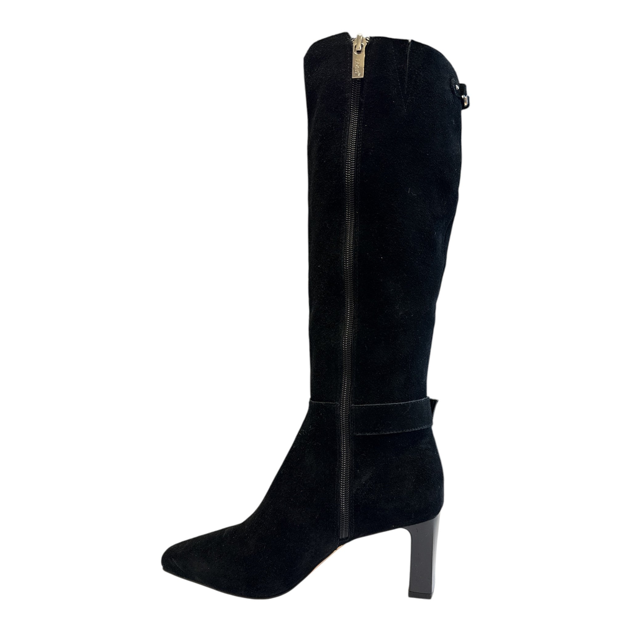 Lotus Wendy Black Suede Knee-High Boots