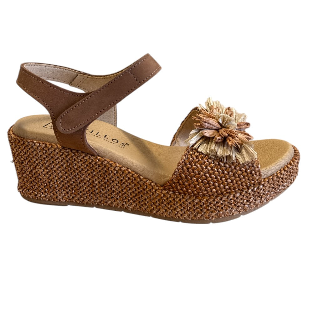 Pitillos 11262 Tan Wedge Sandals