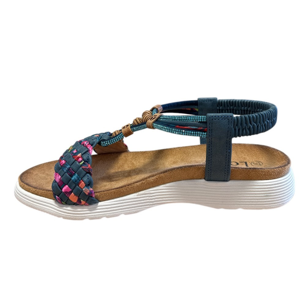 Lotus Russo Teal Flat Sandals