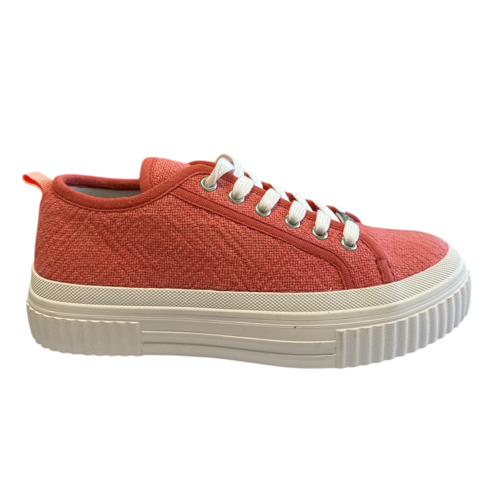 Lotus Aiday Coral Canvas Trainers