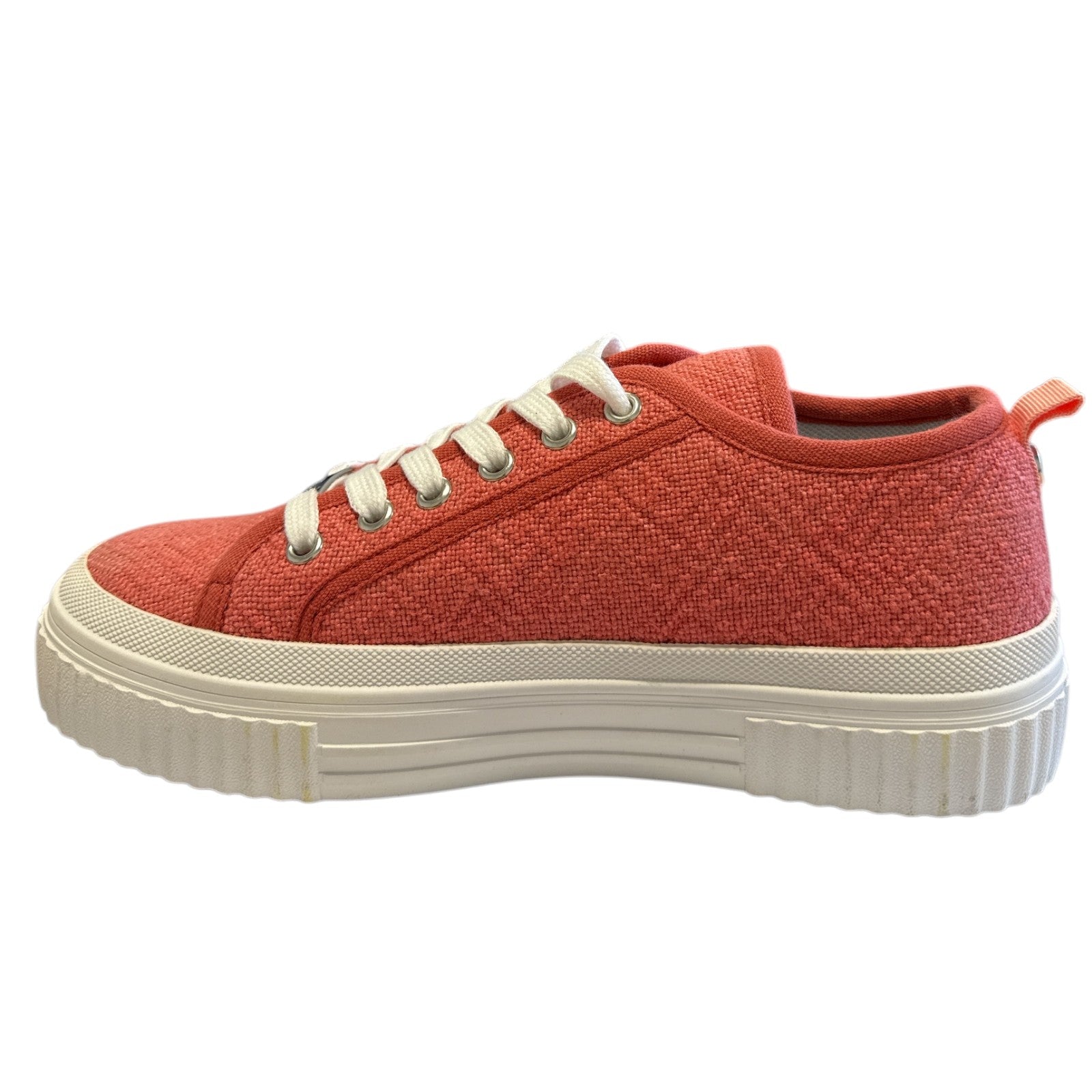 Lotus Aiday Coral Canvas Trainers
