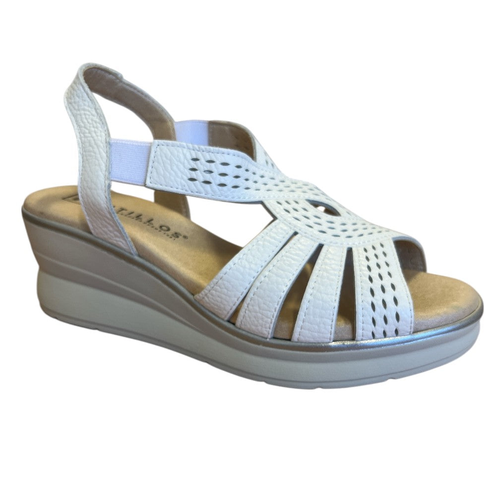 Pitillos 11.063 White Wedge Sandals