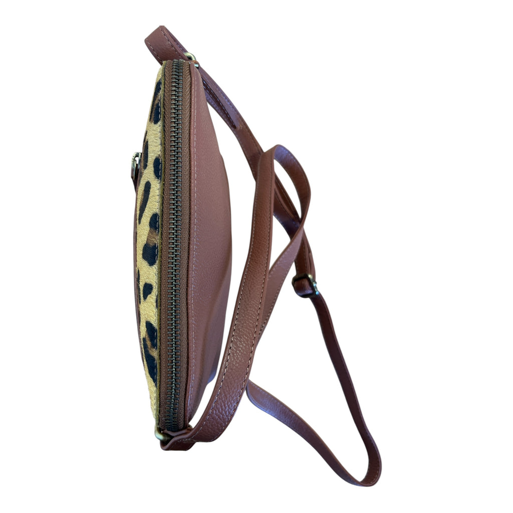 Lotus Tan Leopard Print Cross Body Bag