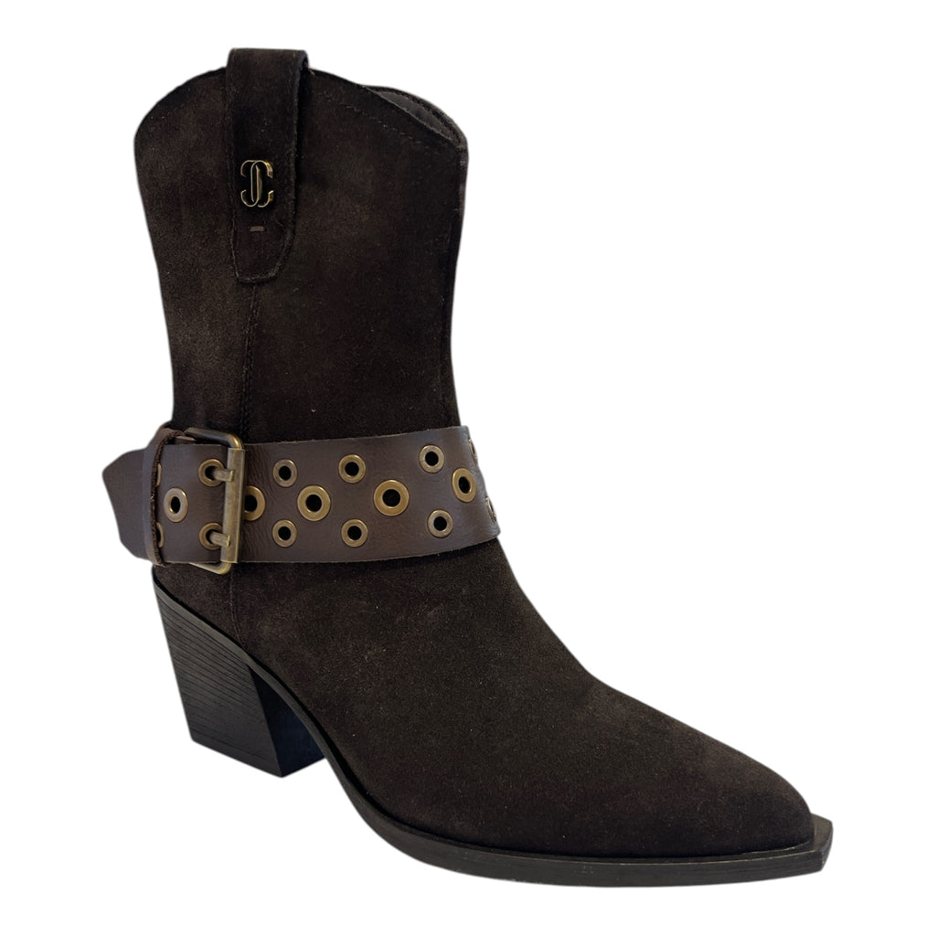 Carmela Brown Suede Ankle Boots