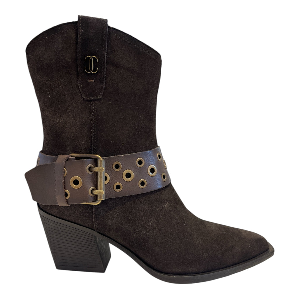 Carmela Brown Suede Ankle Boots
