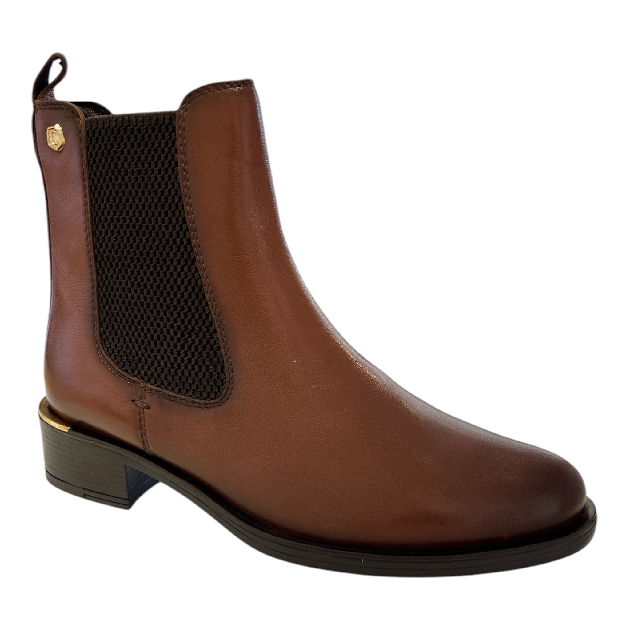 Carmela Tan Leather Chelsea Boots 164006