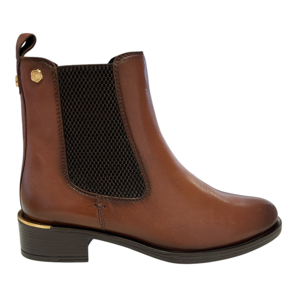 Carmela Tan Leather Chelsea Boots 164006