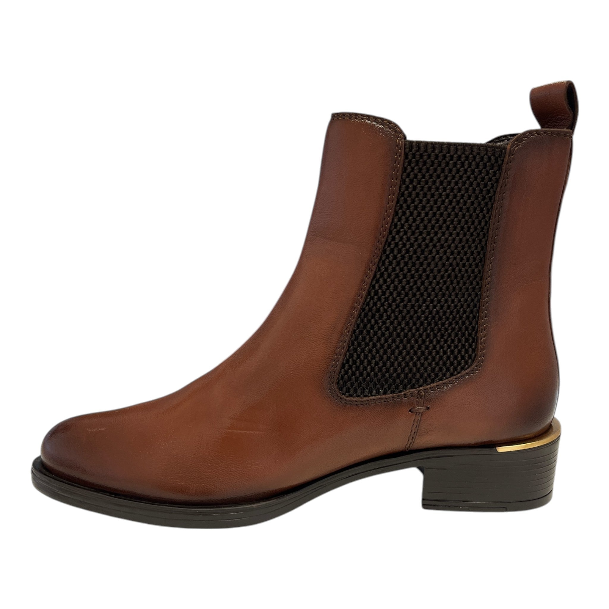 Carmela Tan Leather Chelsea Boots 164006