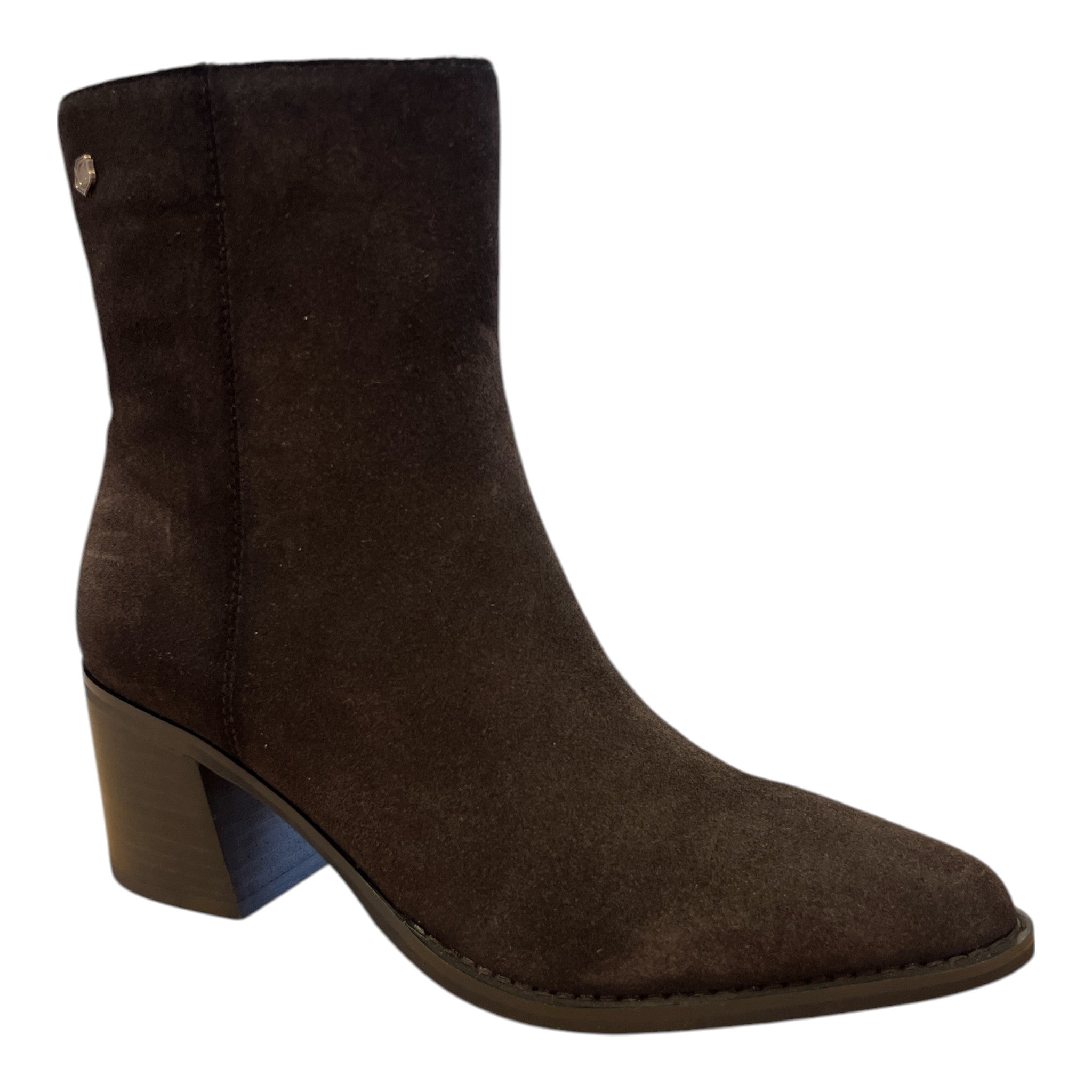 Carmela Brown Suede Heeled Ankle Boots 164134