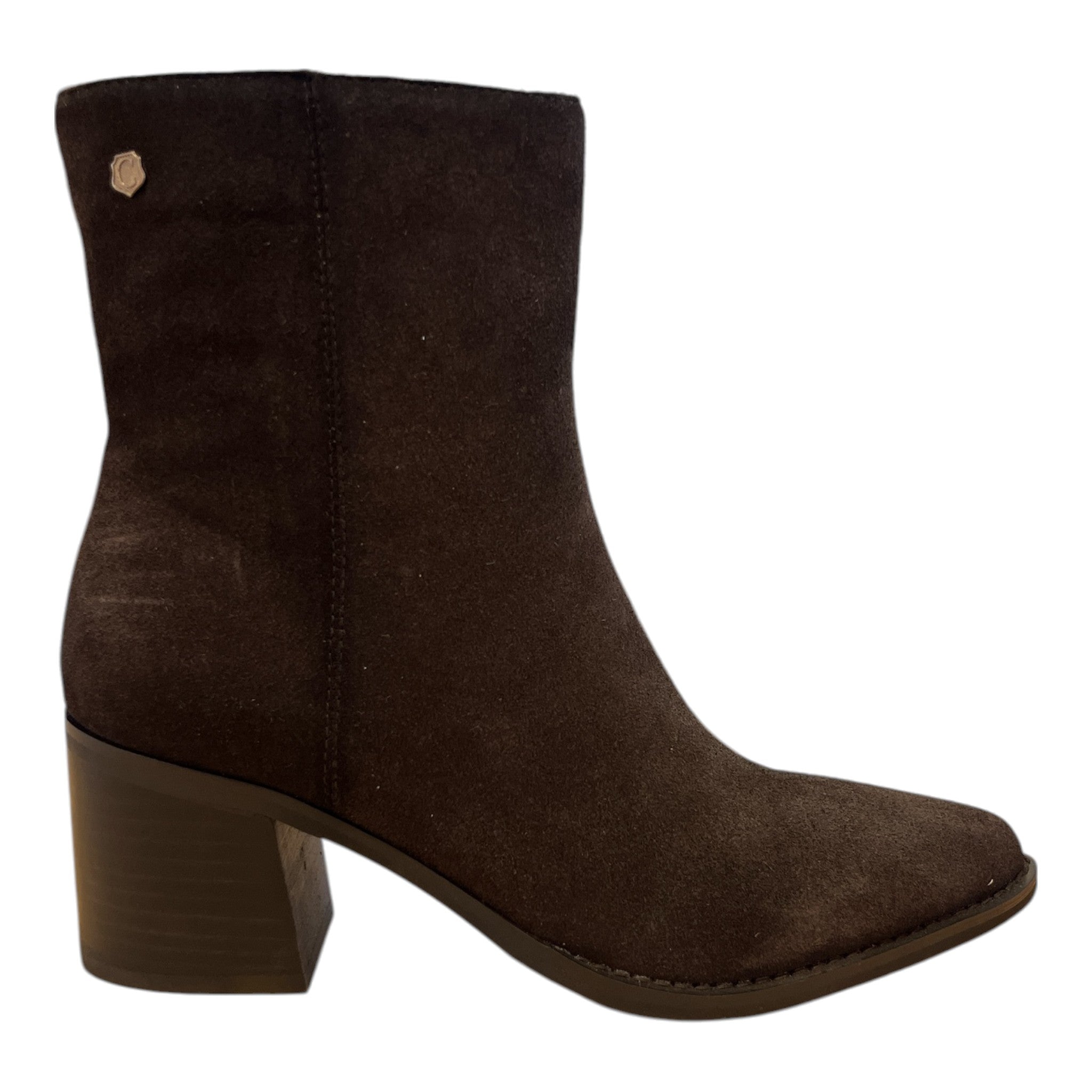 Carmela Brown Suede Heeled Ankle Boots 164134