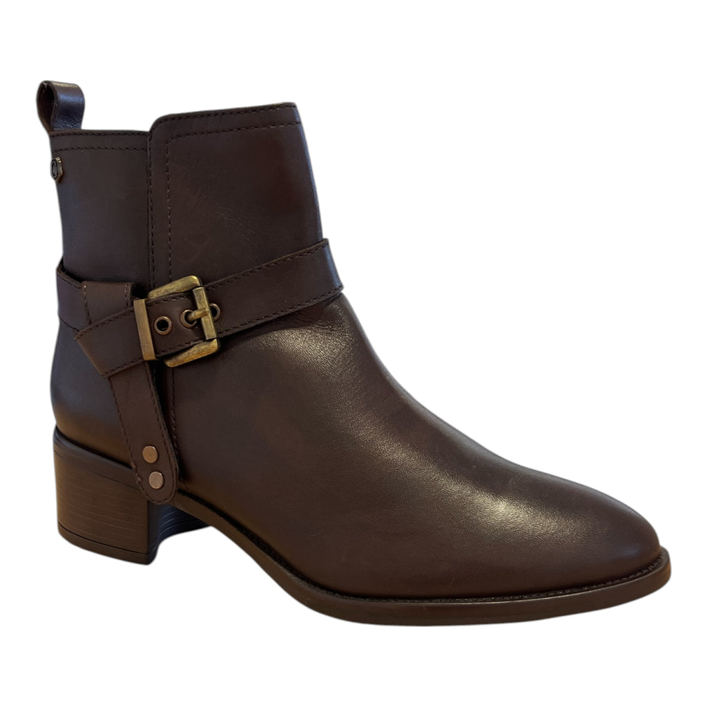 Carmela Brown Leather Ankle Boots 164163