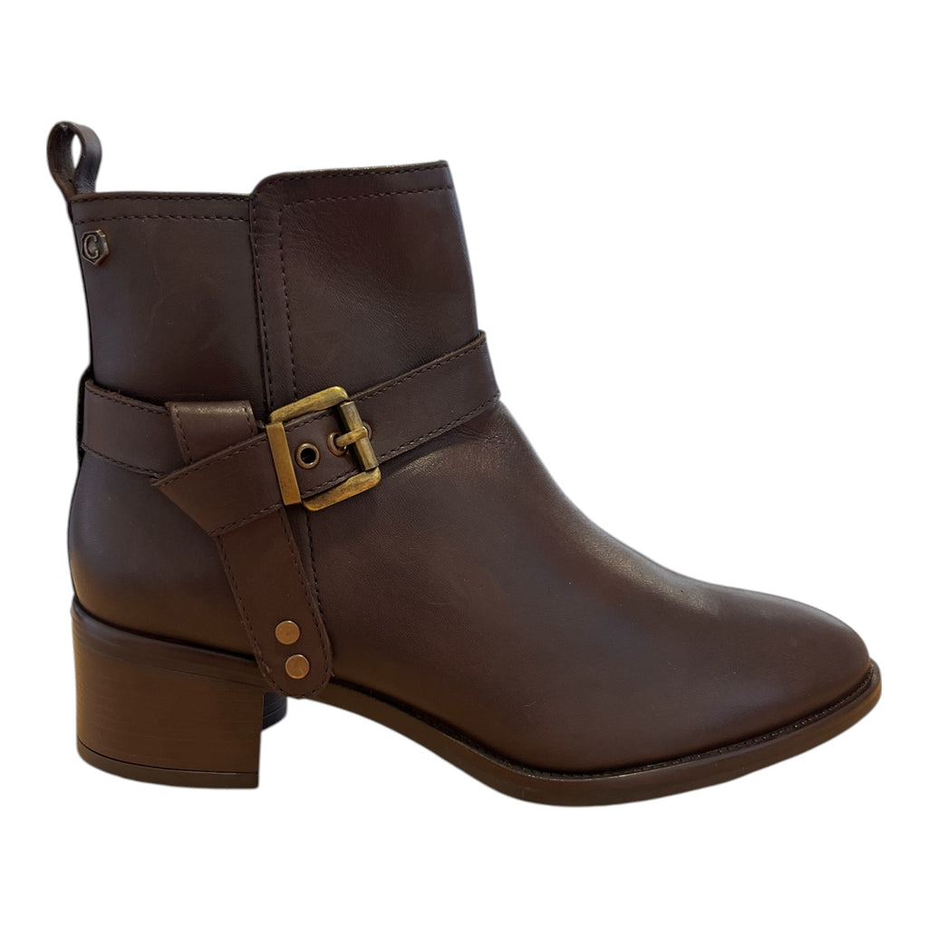 Carmela Brown Leather Ankle Boots 164163