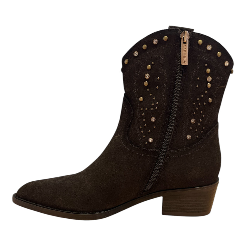 Carmela Brown Suede Ankle Boots 164248