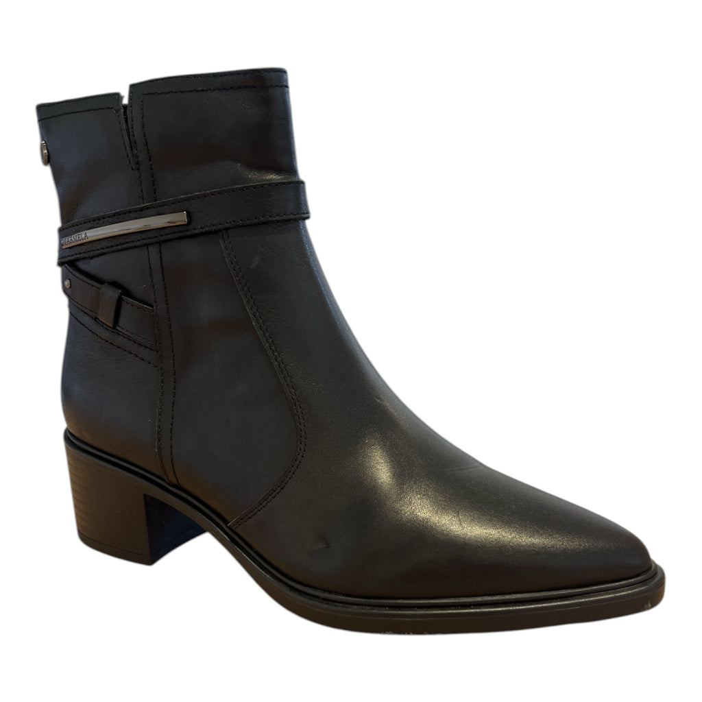 Carmela Black Leather Ankle Boots 164332