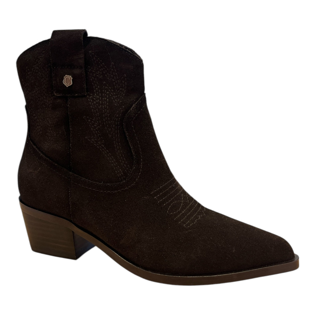 Carmela Brown Suede Cowboy Boots 164390