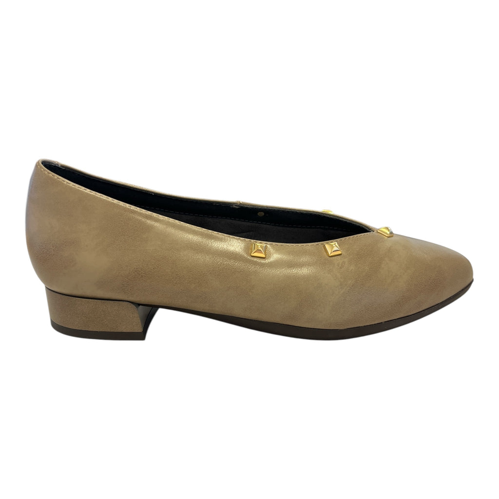 Pitillos Taupe Leather Ballet Pumps 11.674