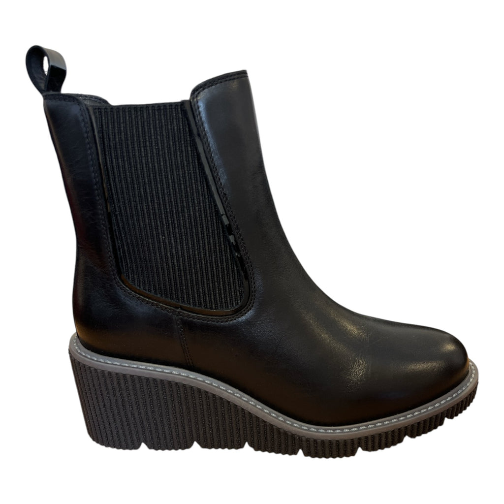 Lotus Lavania Black Wedge Boots