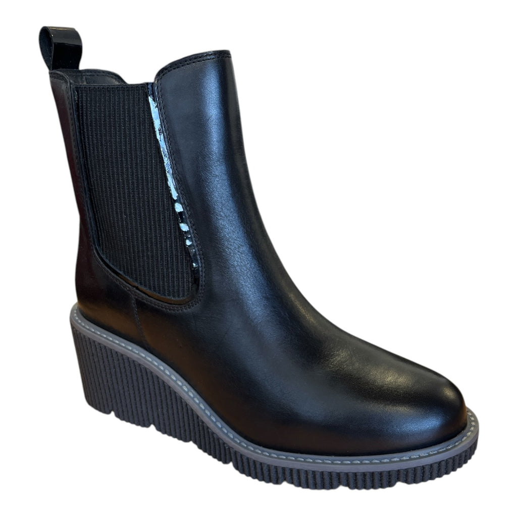 Lotus Lavania Black Wedge Boots