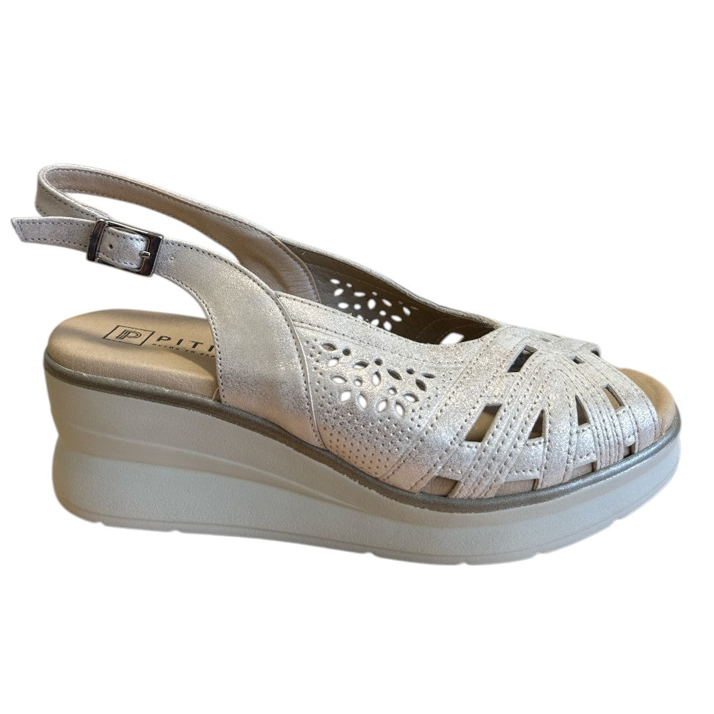 Pitillos 11.060 Gold Metallic Slingback Sandals