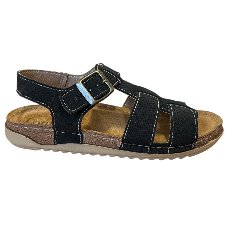 Lotus Pioppi Black Casual Sandals
