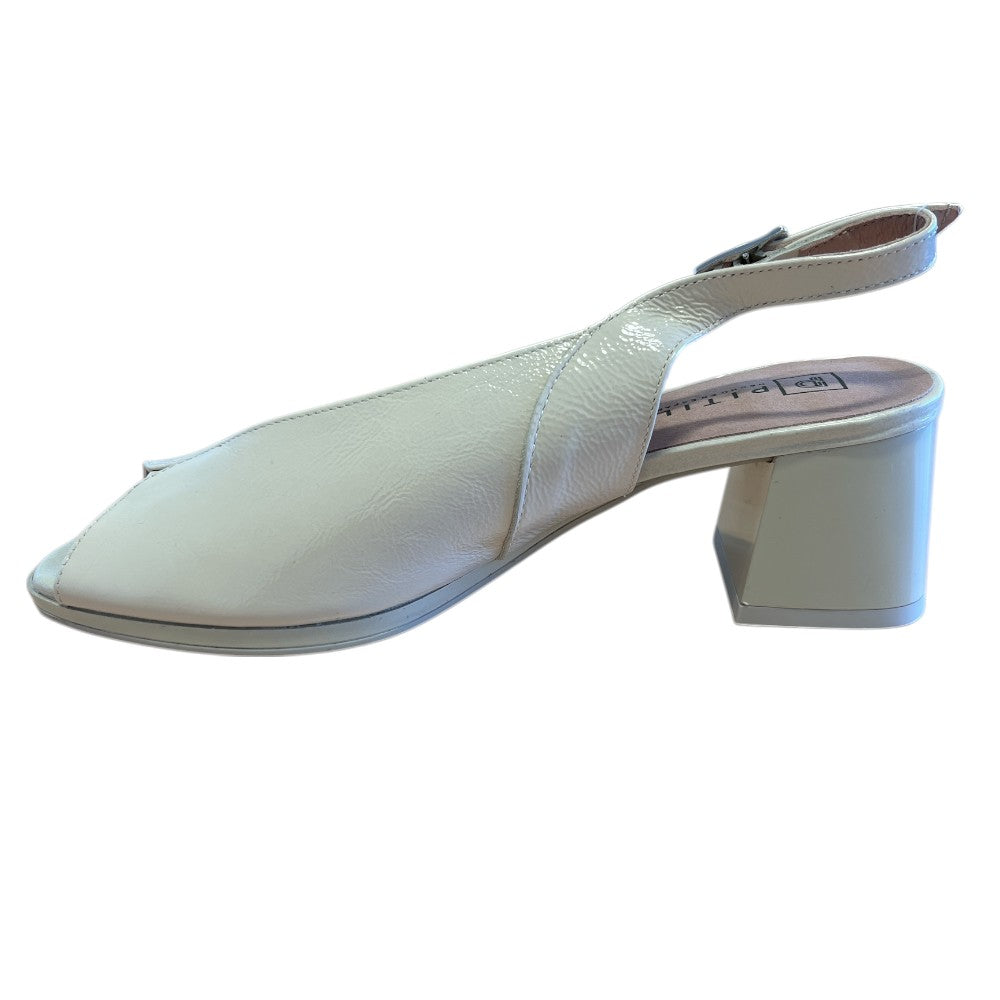 Pitillos 11.212 Beige Patent Slingback Shoes
