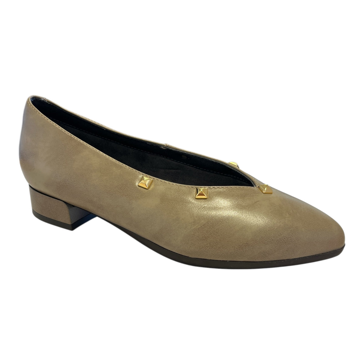 Pitillos Taupe Leather Ballet Pumps 11.674