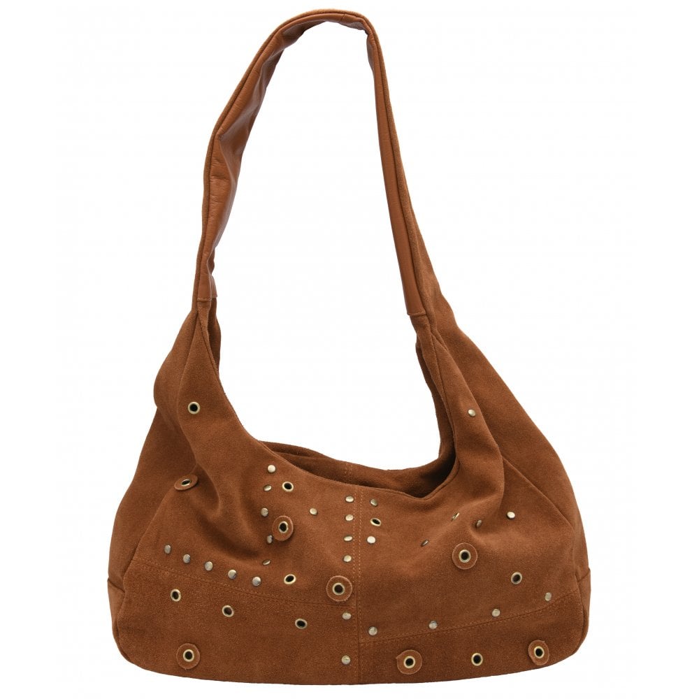 Lotus Francina Tan Suede Handbag