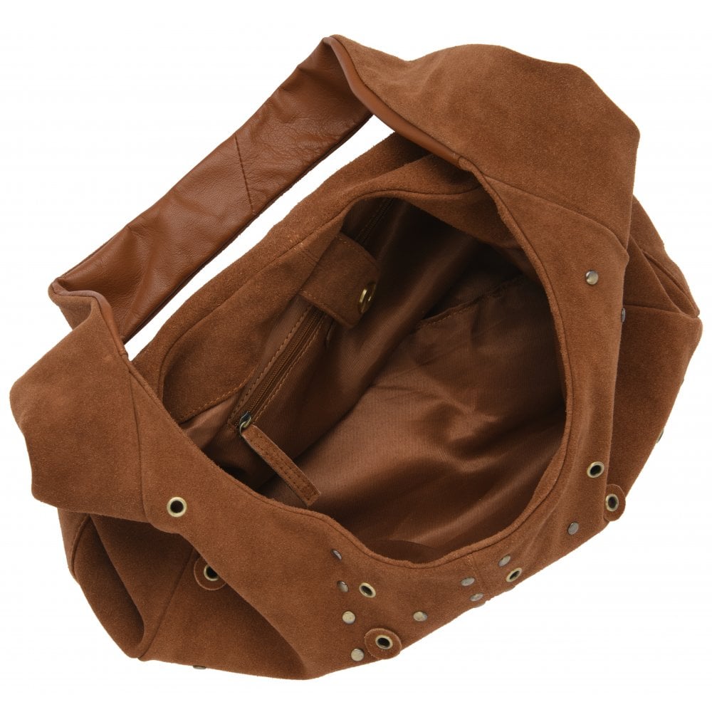 Lotus Francina Tan Suede Handbag