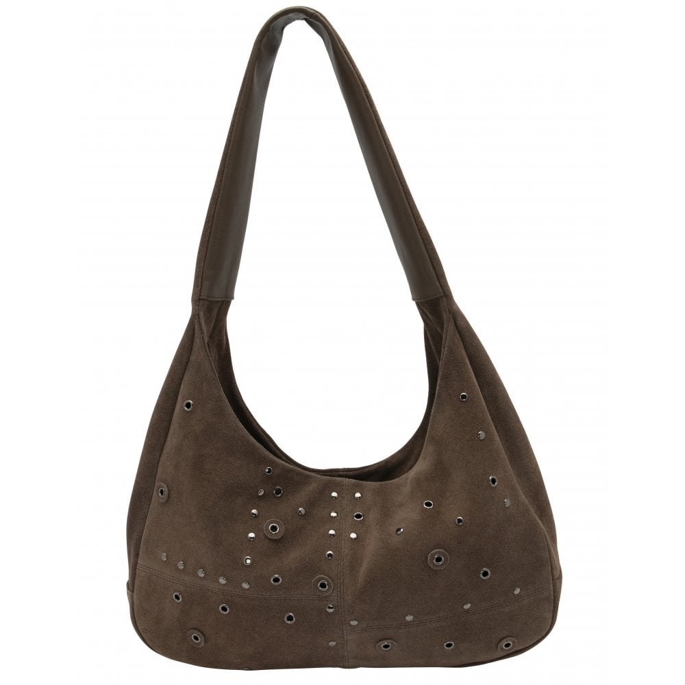 Lotus Francina Taupe Suede Handbag