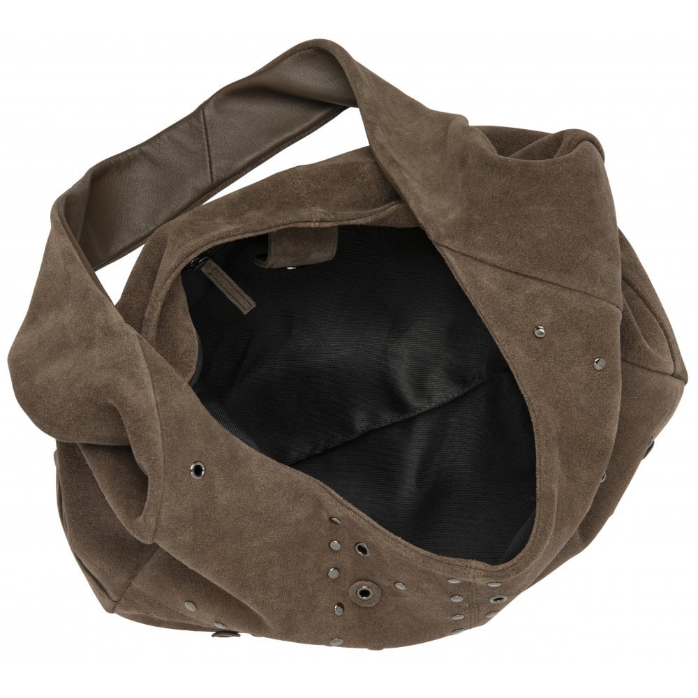 Lotus Francina Taupe Suede Handbag