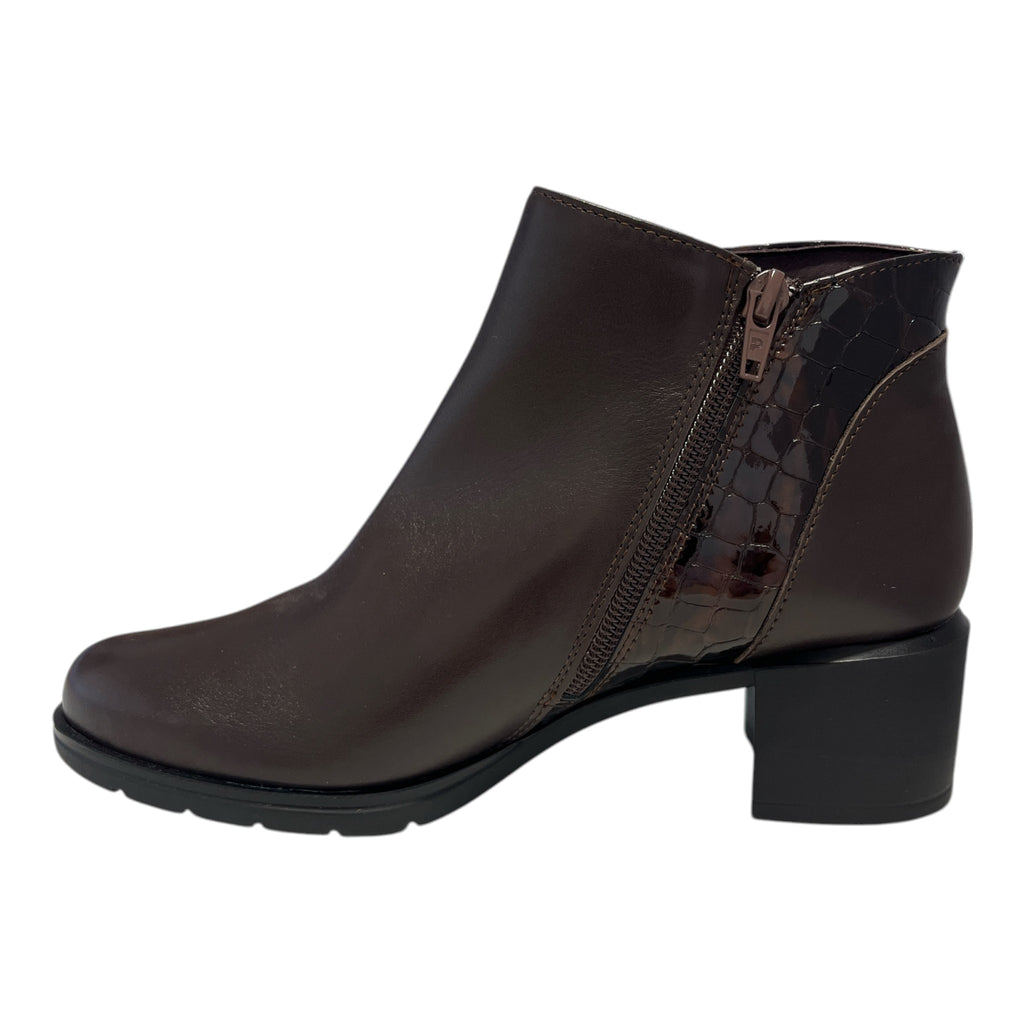Pitillos Brown Leather Heeled Ankle Boots 11.624