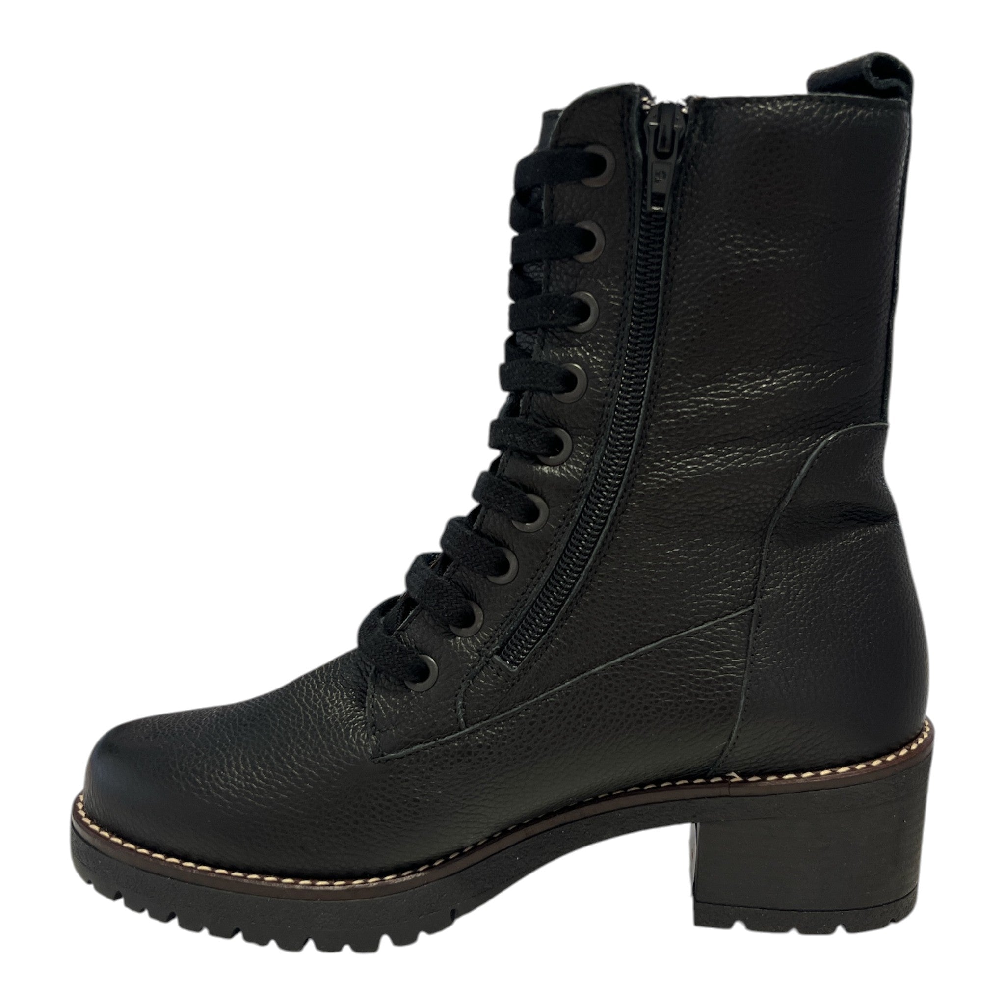 Pitillos Black Leather Lace-Up Boots 20.524