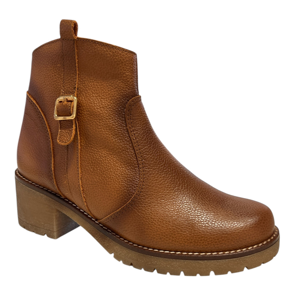 Pitillos Tan Leather Ankle Boots 20.526