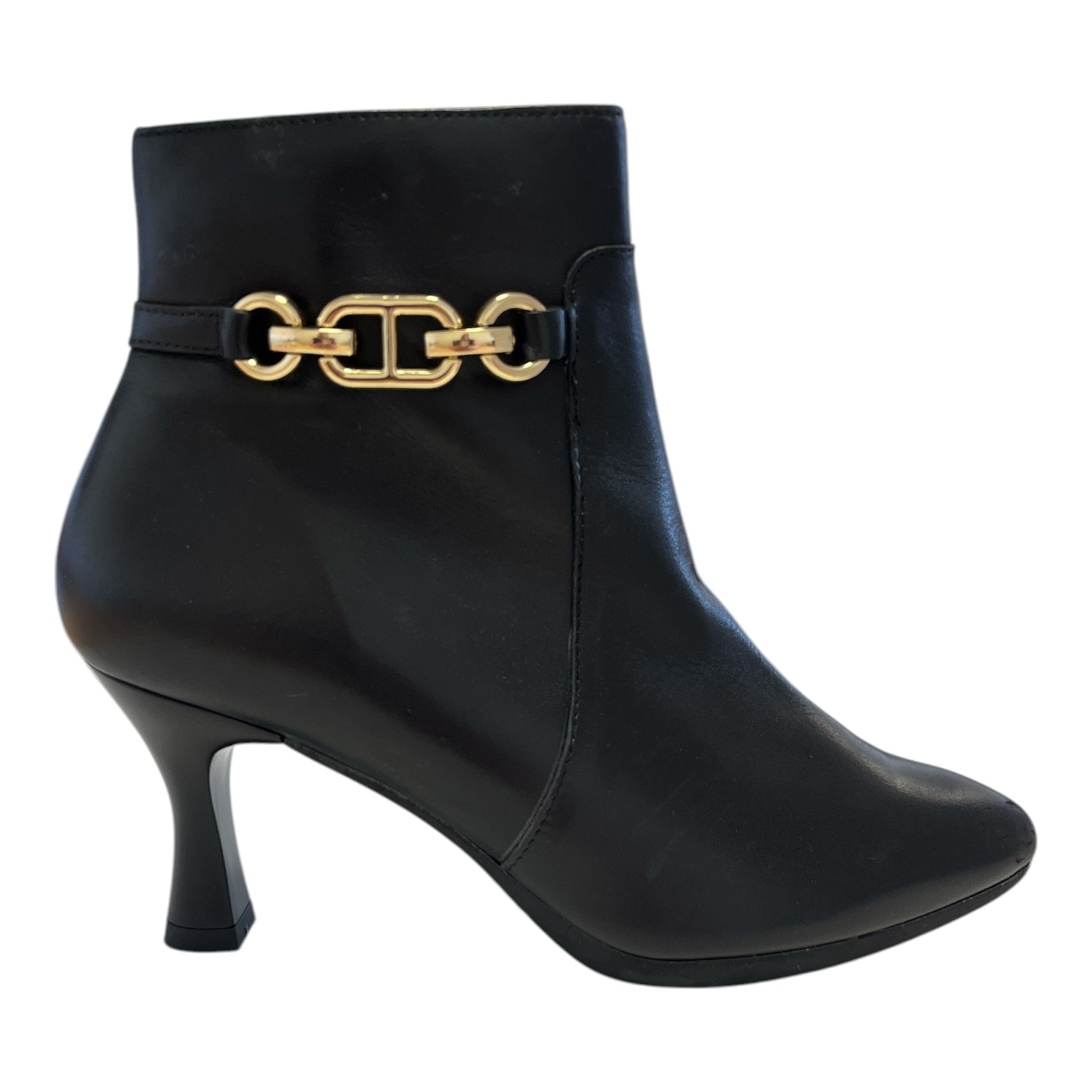 Pitillos Black Leather Heeled Boots 30.536