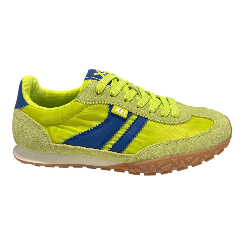 Xti Bright Green Retro Trainers
