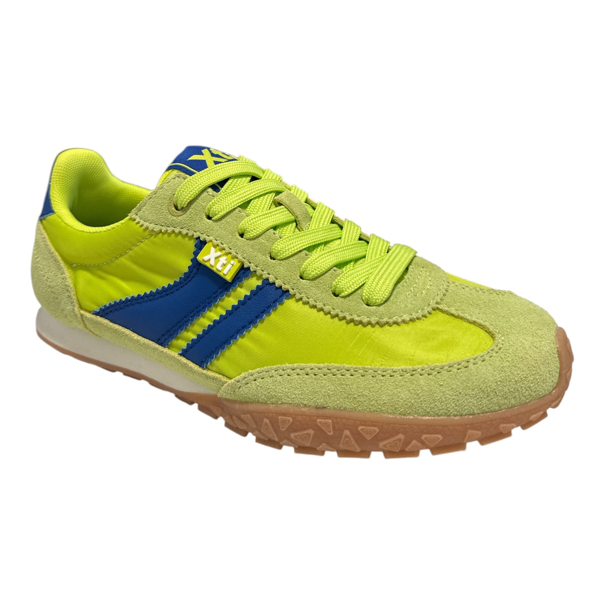 Xti Bright Green Retro Trainers