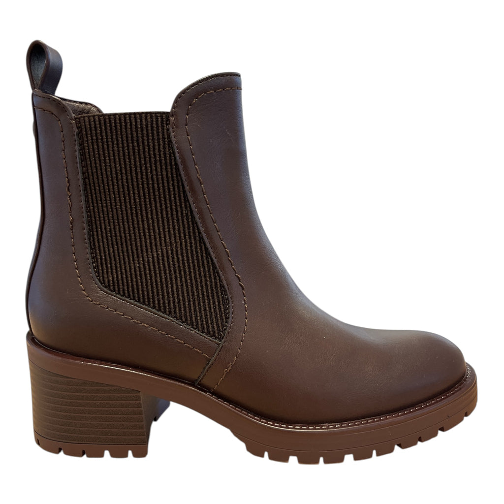 Xti Brown Heeled Chelsea Boots 146086