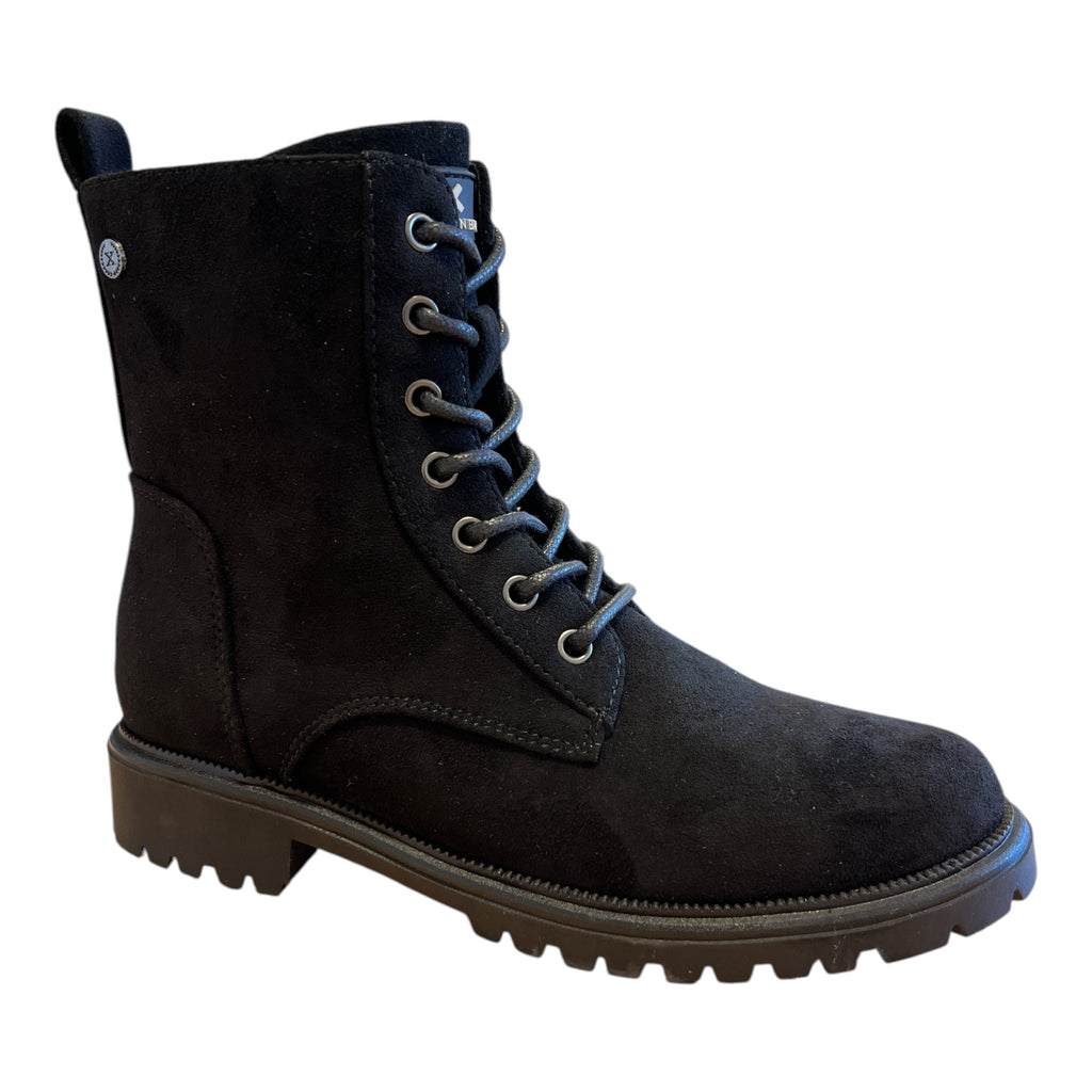 Xti Black Lace-Up Ankle Boots 146243