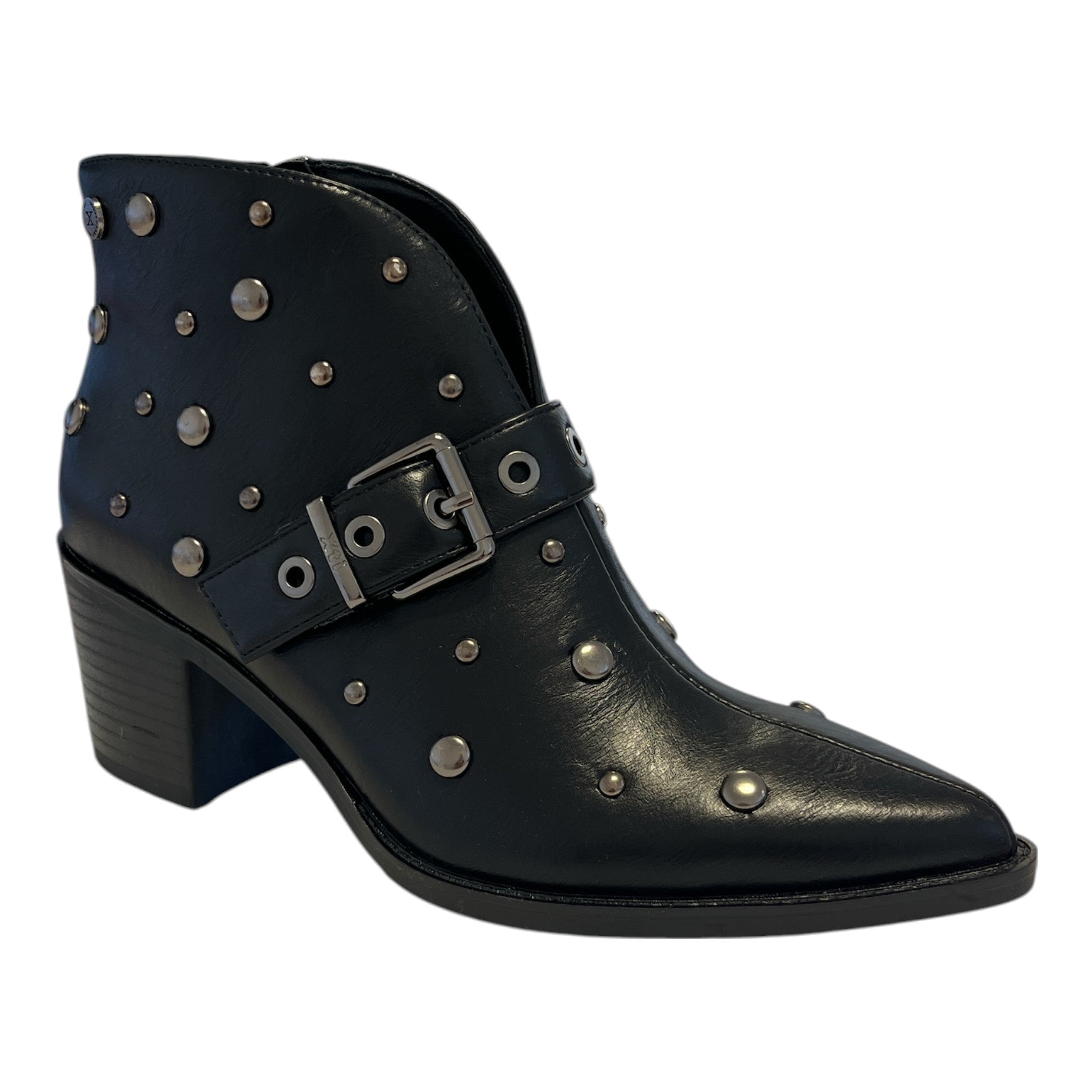 Xti Black Pointed Toe Ankle Boots 146499