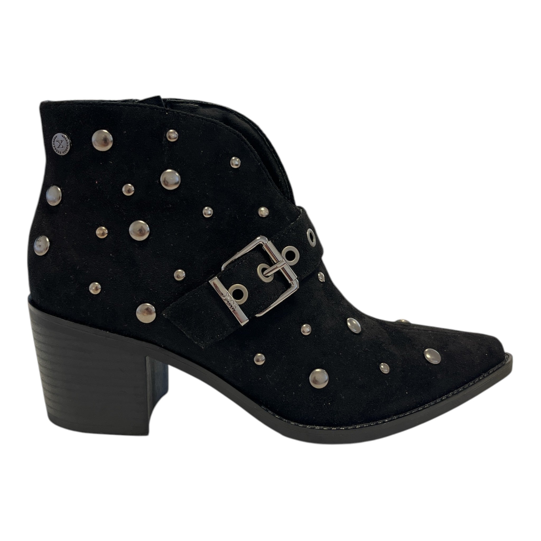 Xti Black Pointed Toe Ankle Boots 146516