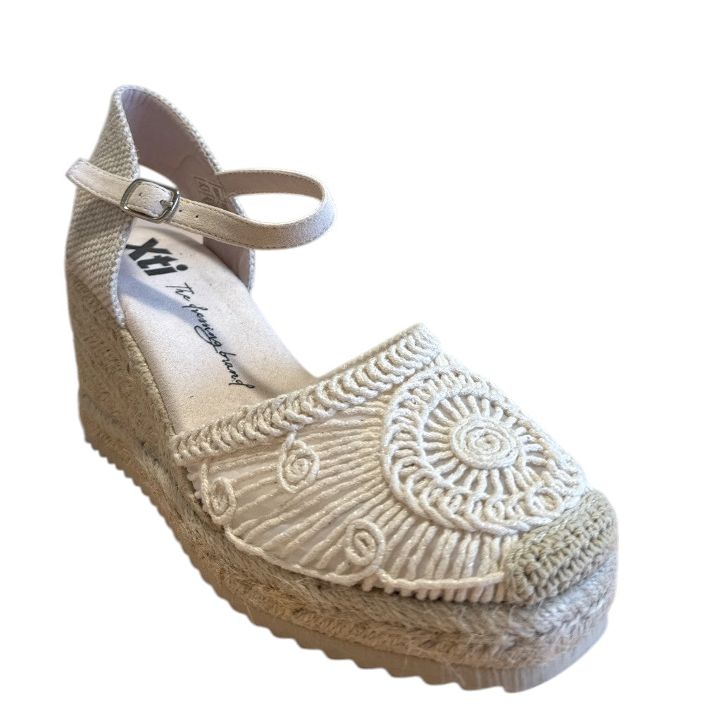 Xti Beige Espadrille Wedge Sandals